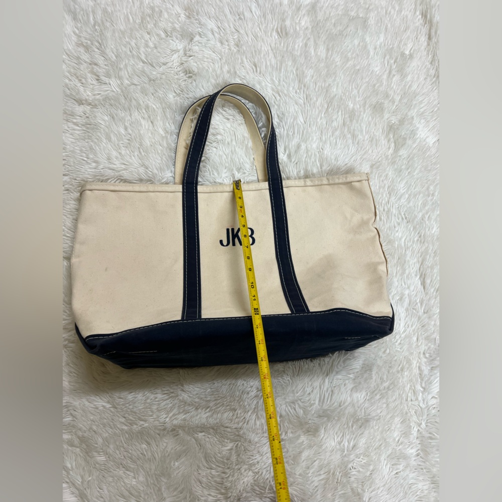 L.L. Bean Canvas Tote with Navy Trim - Picture 8 of 9